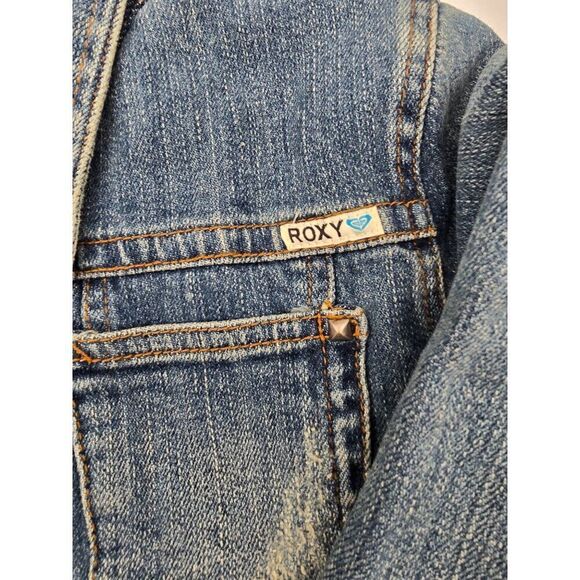 Roxy Girls Denim Sherpa Lined Jacket L/G - Picture 3 of 8